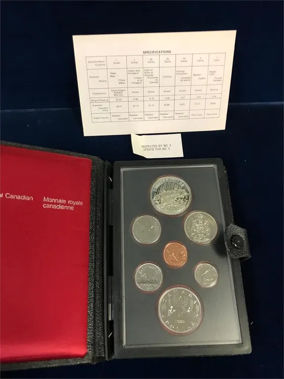 1980 Double Dollar Unc. Coin Set, 1 Silver Dollar