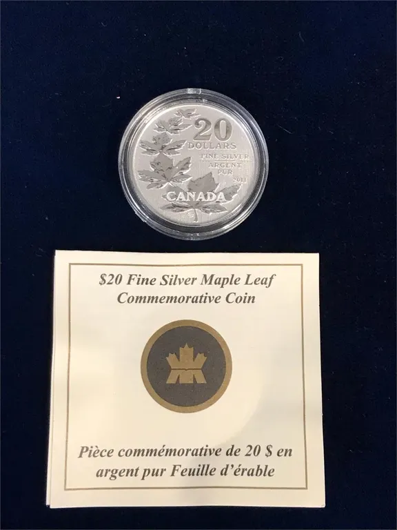 2011 Maple Leaf Canadian $20 Coin .9999 Silver