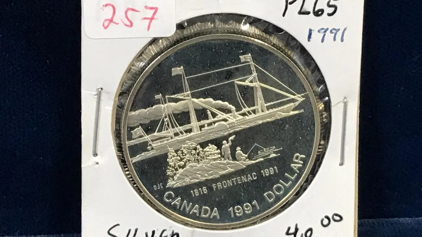 1991 Frontenac Canadian Silver Dollar