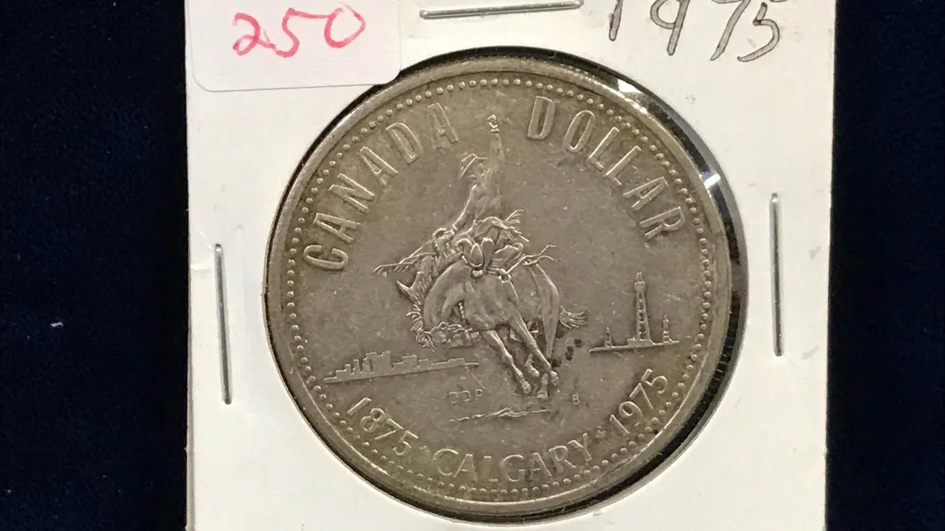 1975 Stampede Canadian Silver Dollar