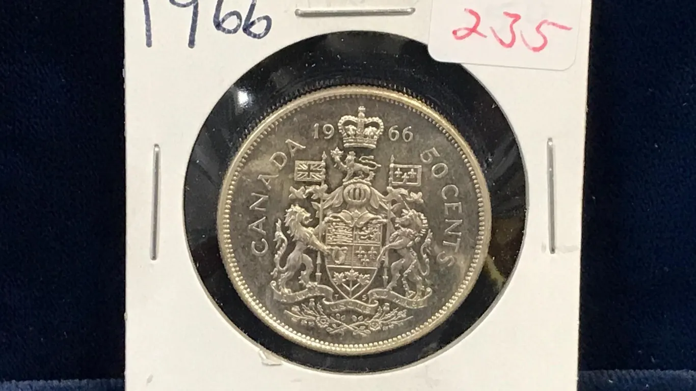 1966 Canadian Silver 50 Cent Piece