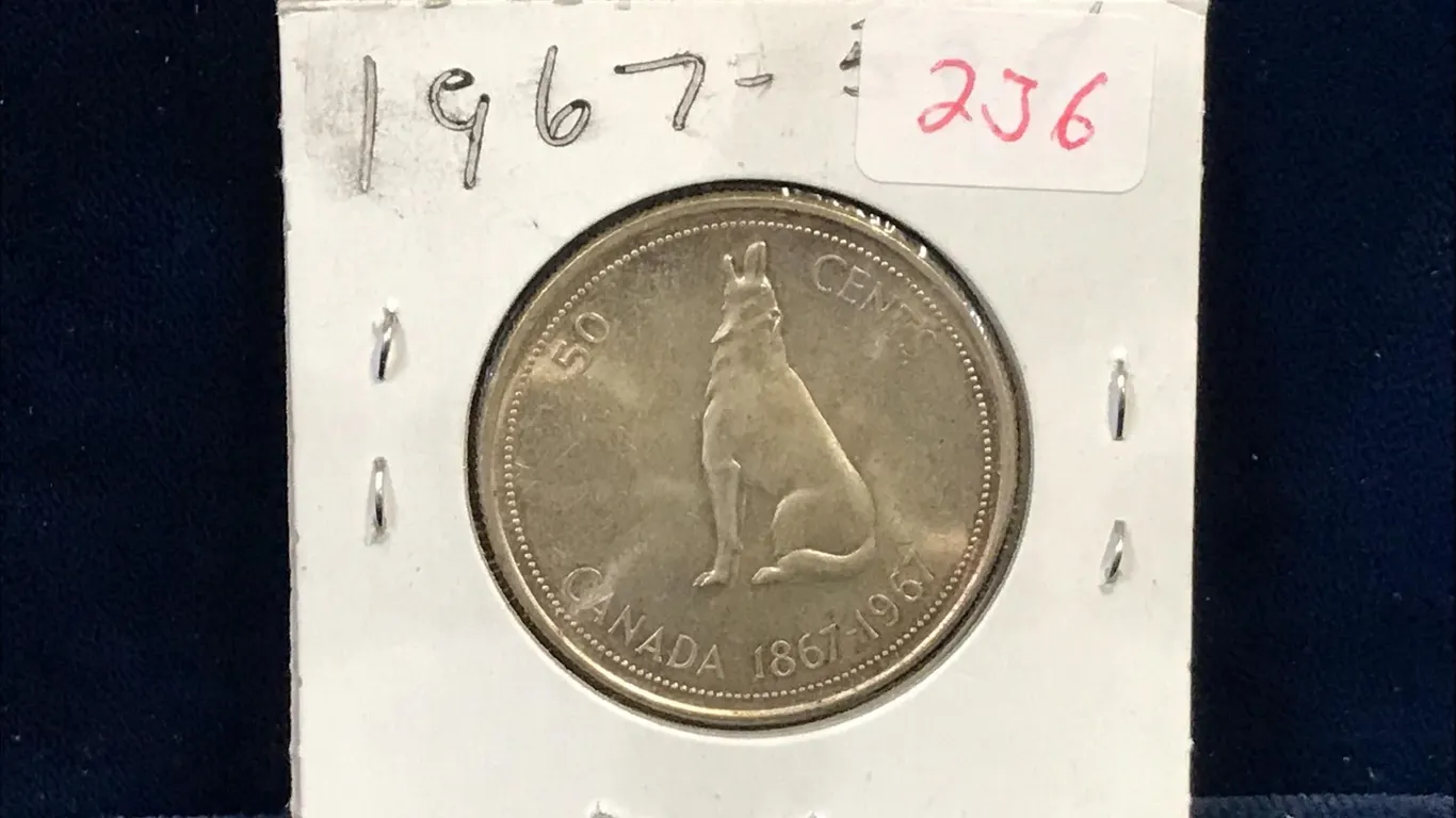 1967 Canadian Silver 50 Cent Piece