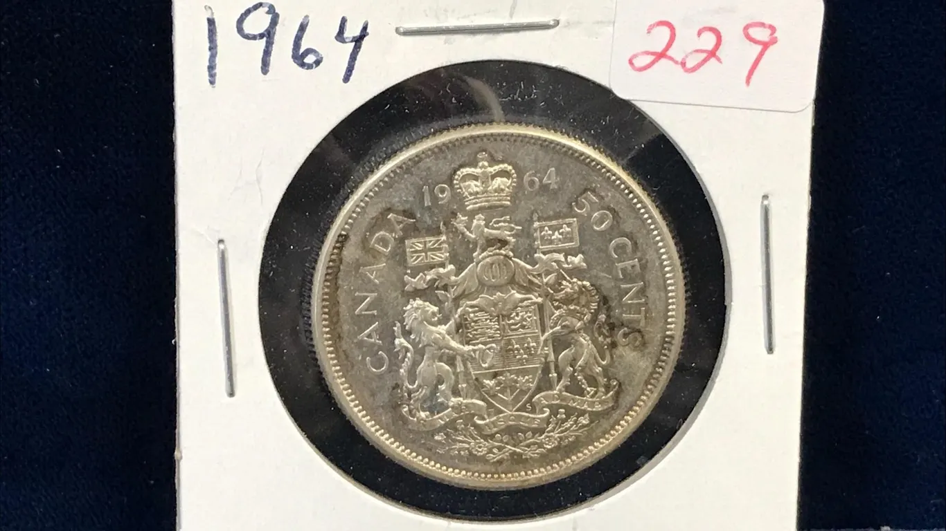 1964 Canadian Silver 50 Cent Piece