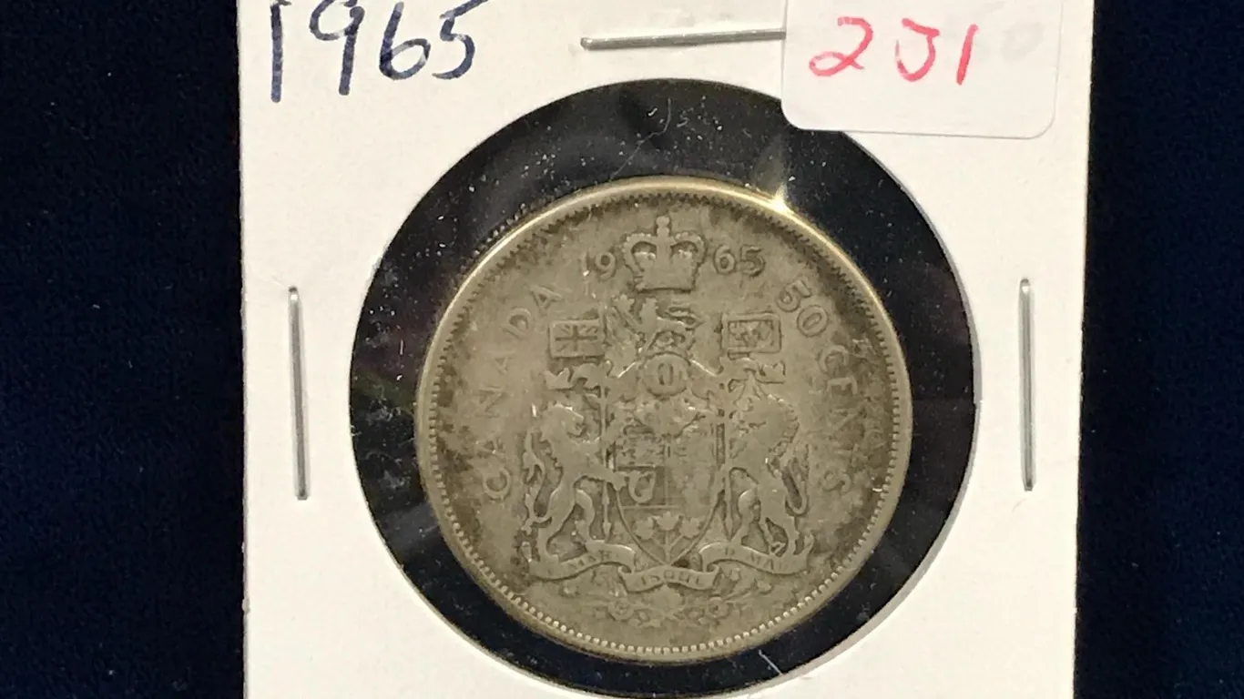 1965 Canadian Silver 50 Cent Piece