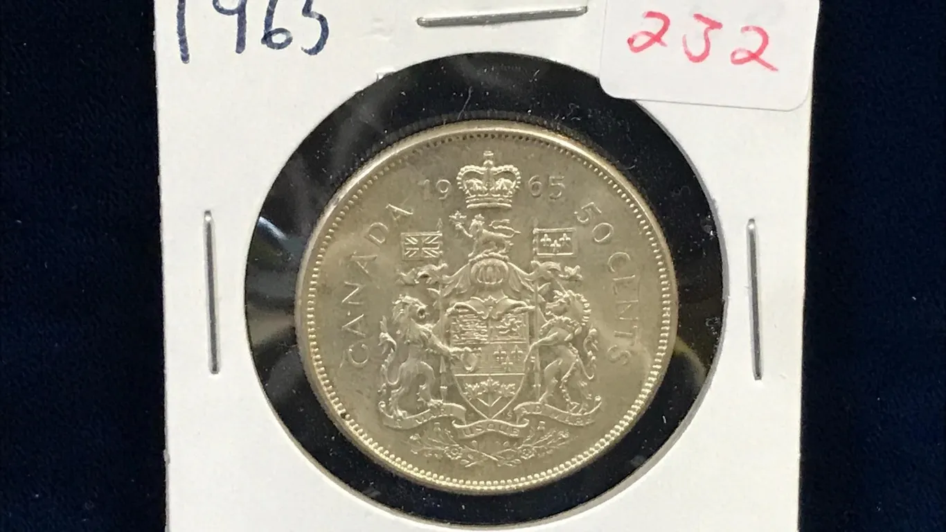 1965 Canadian Silver 50 Cent Piece