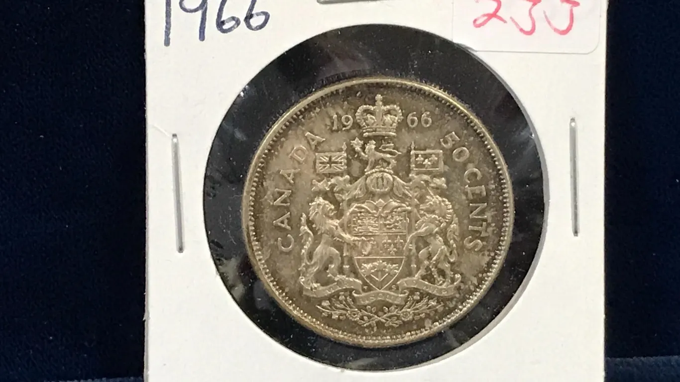1966 Canadian Silver 50 Cent Piece