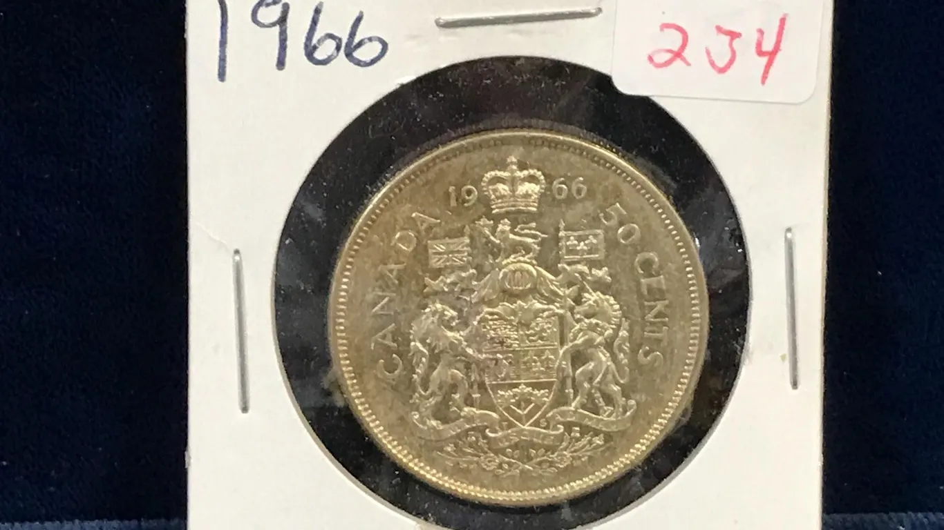 1966 Canadian Silver 50 Cent Piece