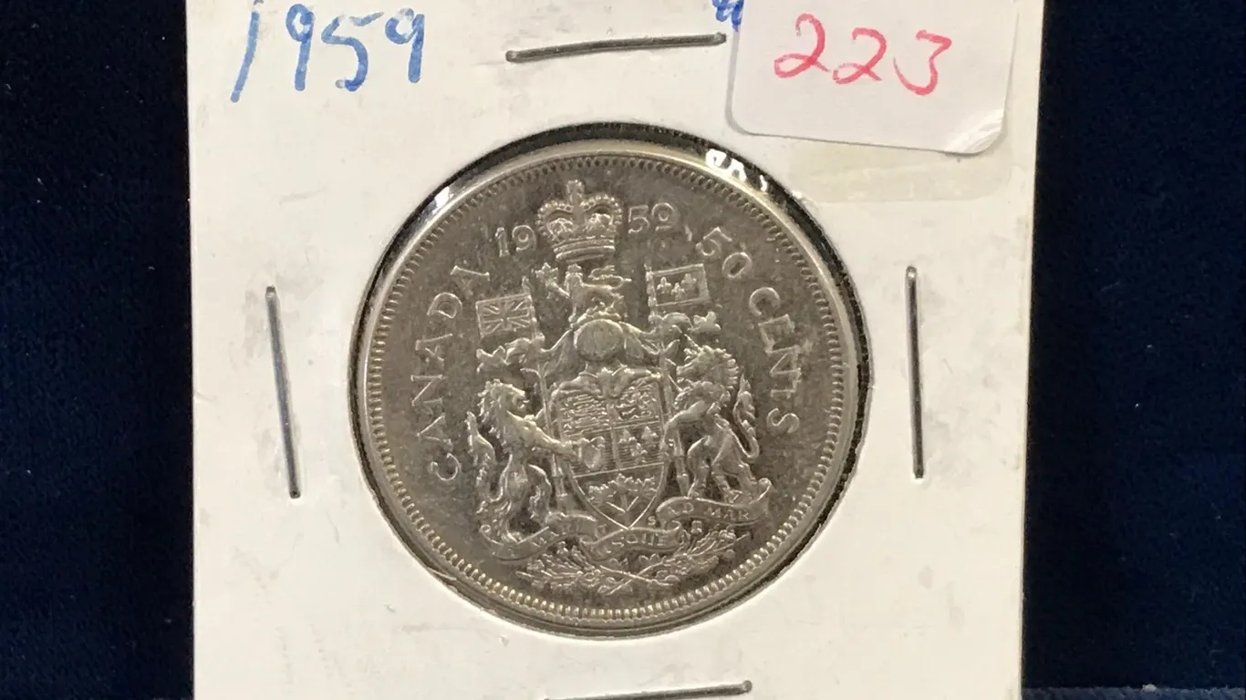1959 Canadian Silver 50 Cent Piece