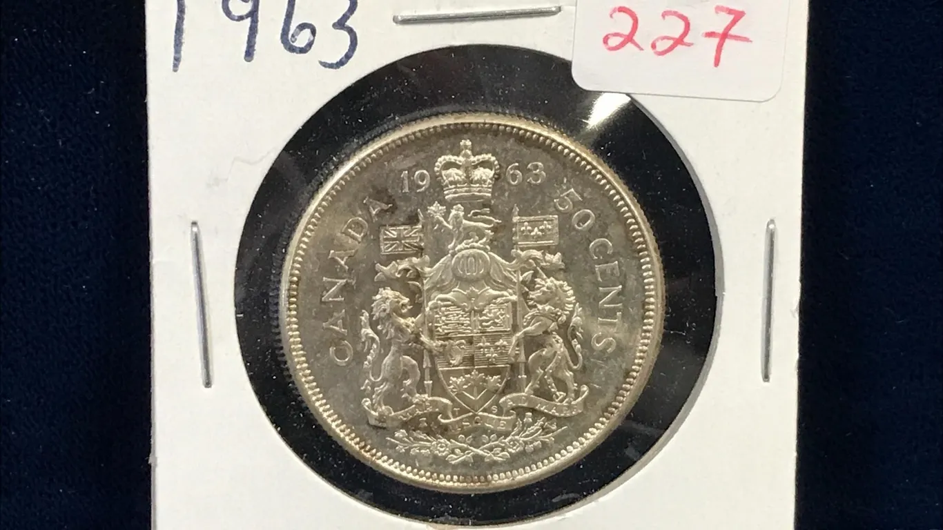 1963 Canadian Silver 50 Cent Piece