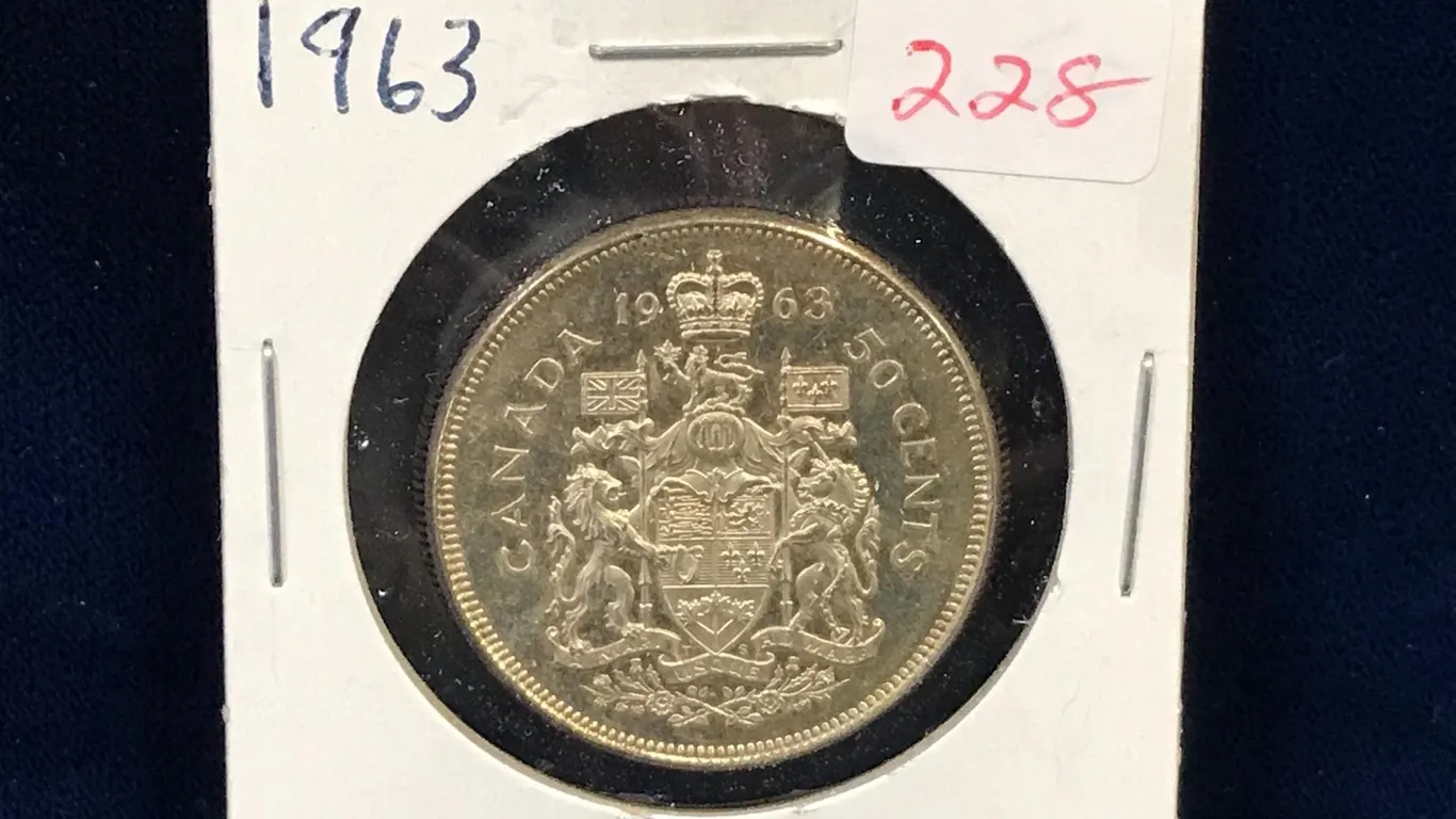 1963 Canadian Silver 50 Cent Piece