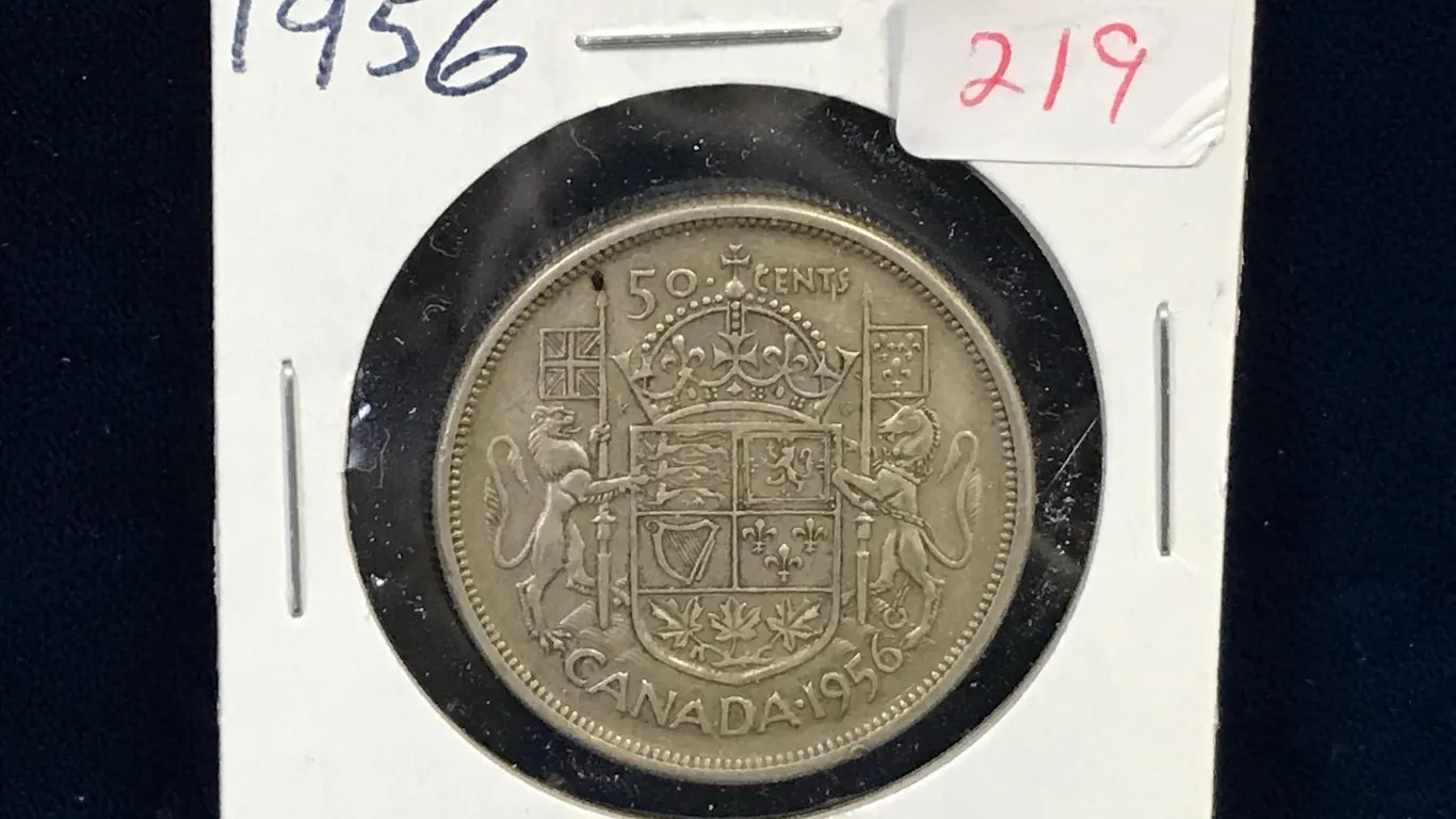 1956 Canadian Silver 50 Cent Piece