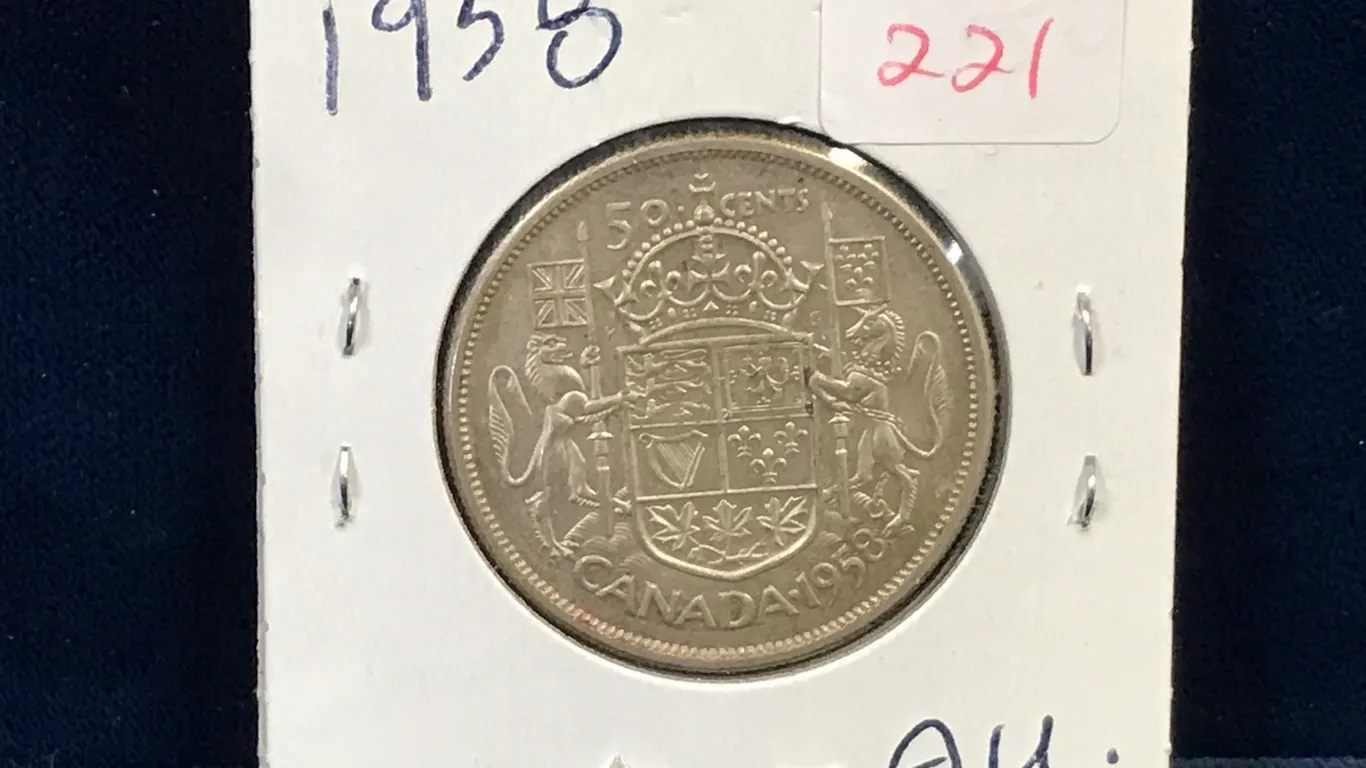 1958 Canadian Silver 50 Cent Piece