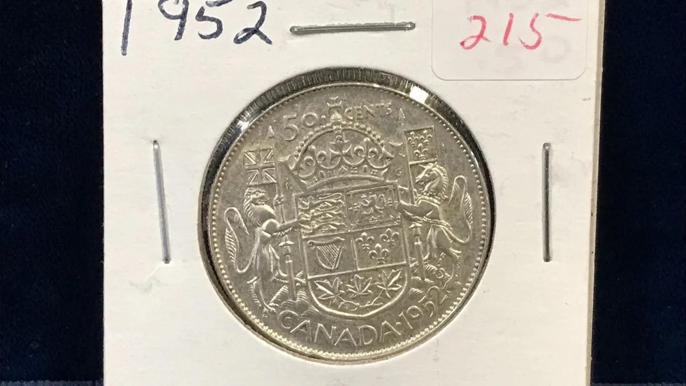 1952 Canadian Silver 50 Cent Piece