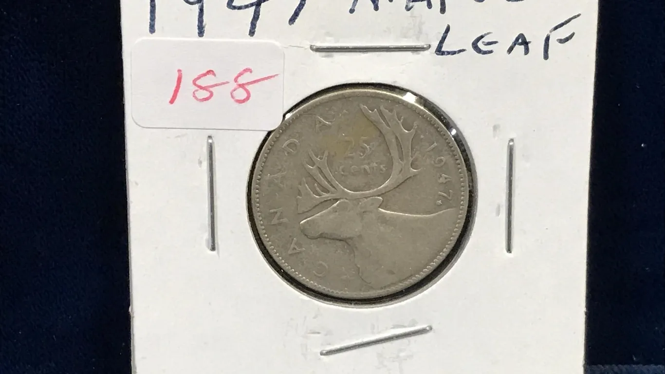 1947 ML Canadian Silver 25 Cent Piece