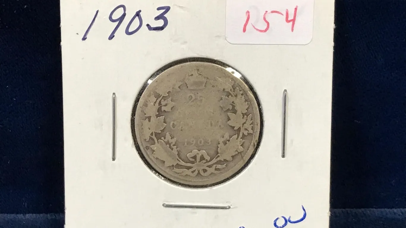 1903 Canadian Silver 25 Cent Piece