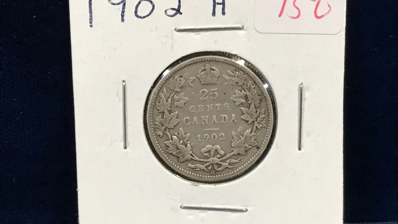 1902 H Canadian Silver 25 Cent Piece