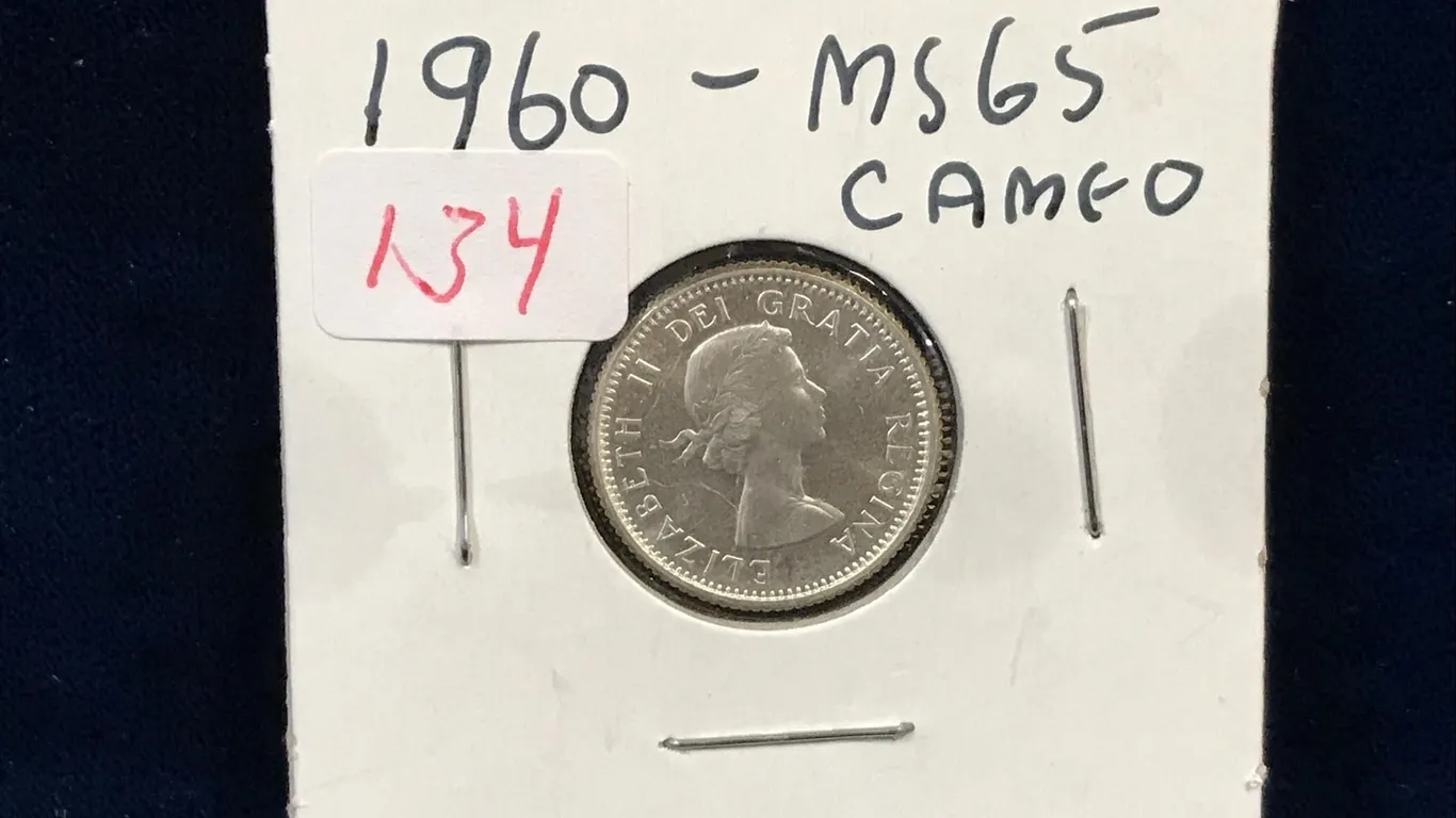 1960 Canadian Silver Ten Cent Piece