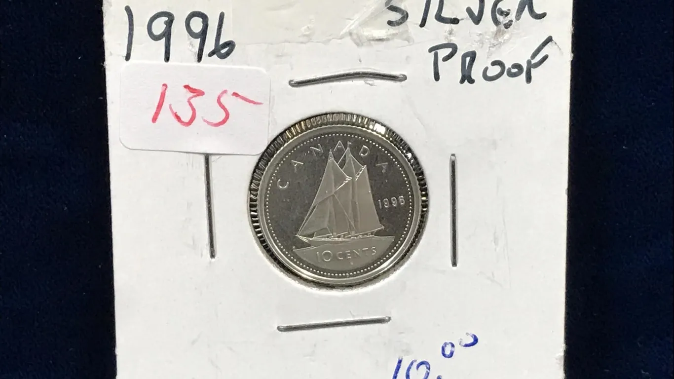 1996 Canadian Silver Ten Cent Piece