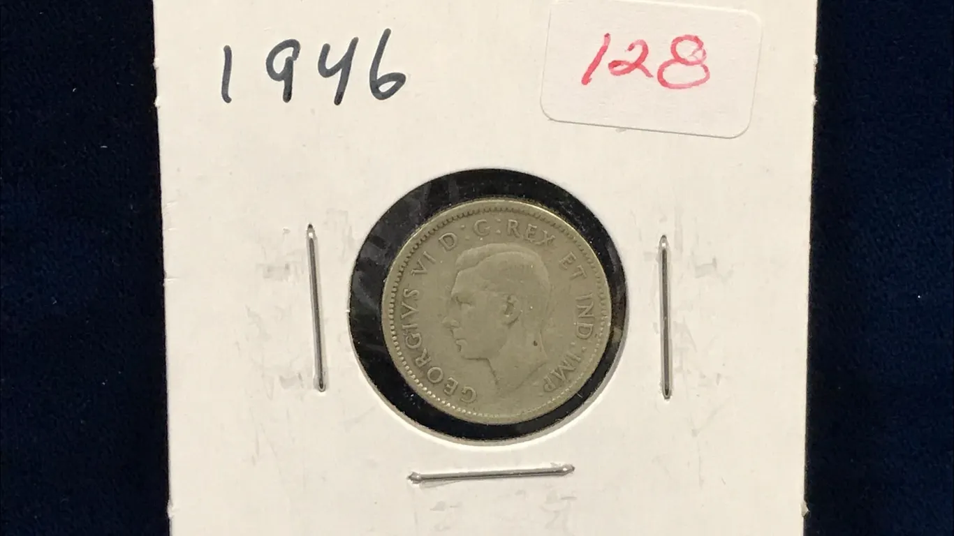 1946 Canadian Silver Ten Cent Piece