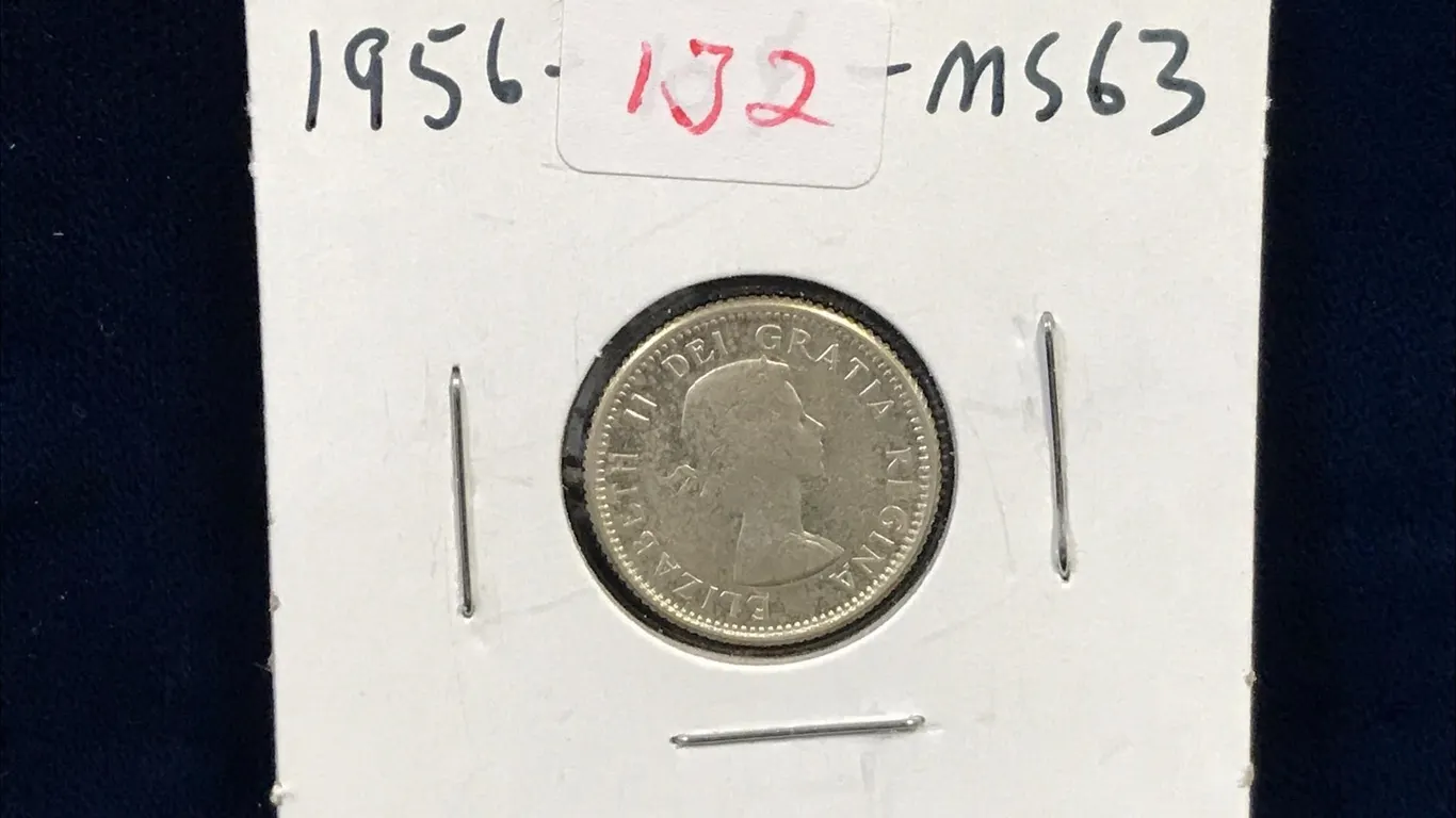 1956 Canadian Silver Ten Cent Piece