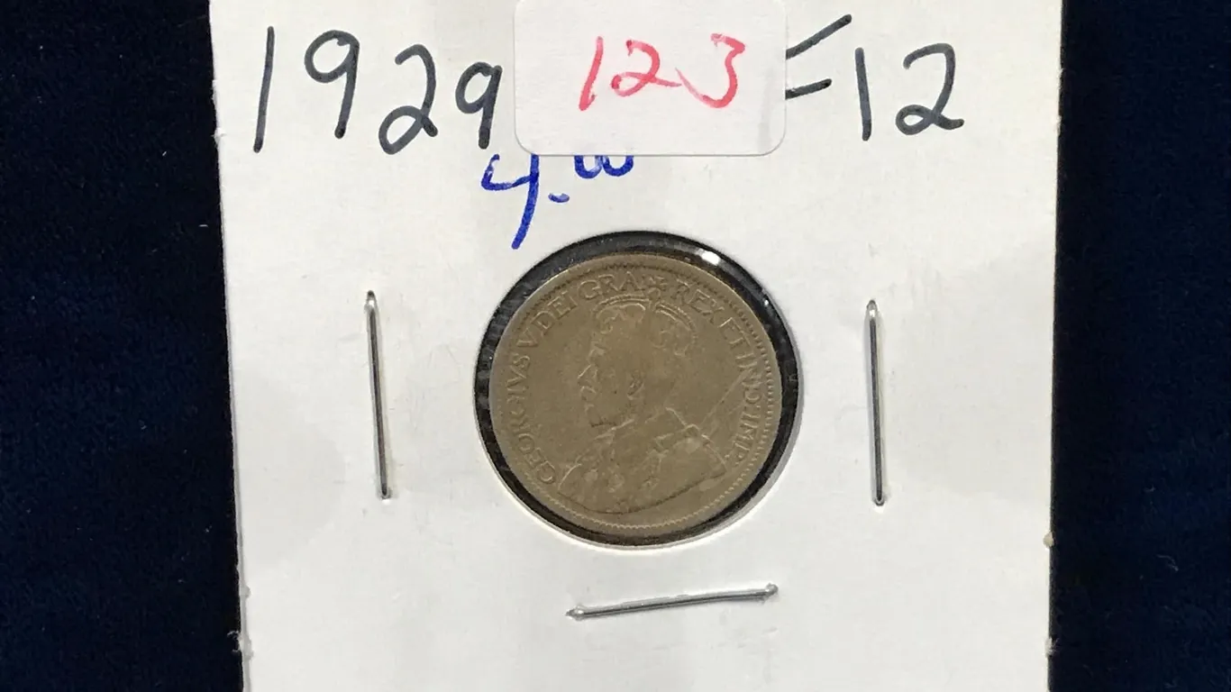 1929 Canadian Silver Ten Cent Piece