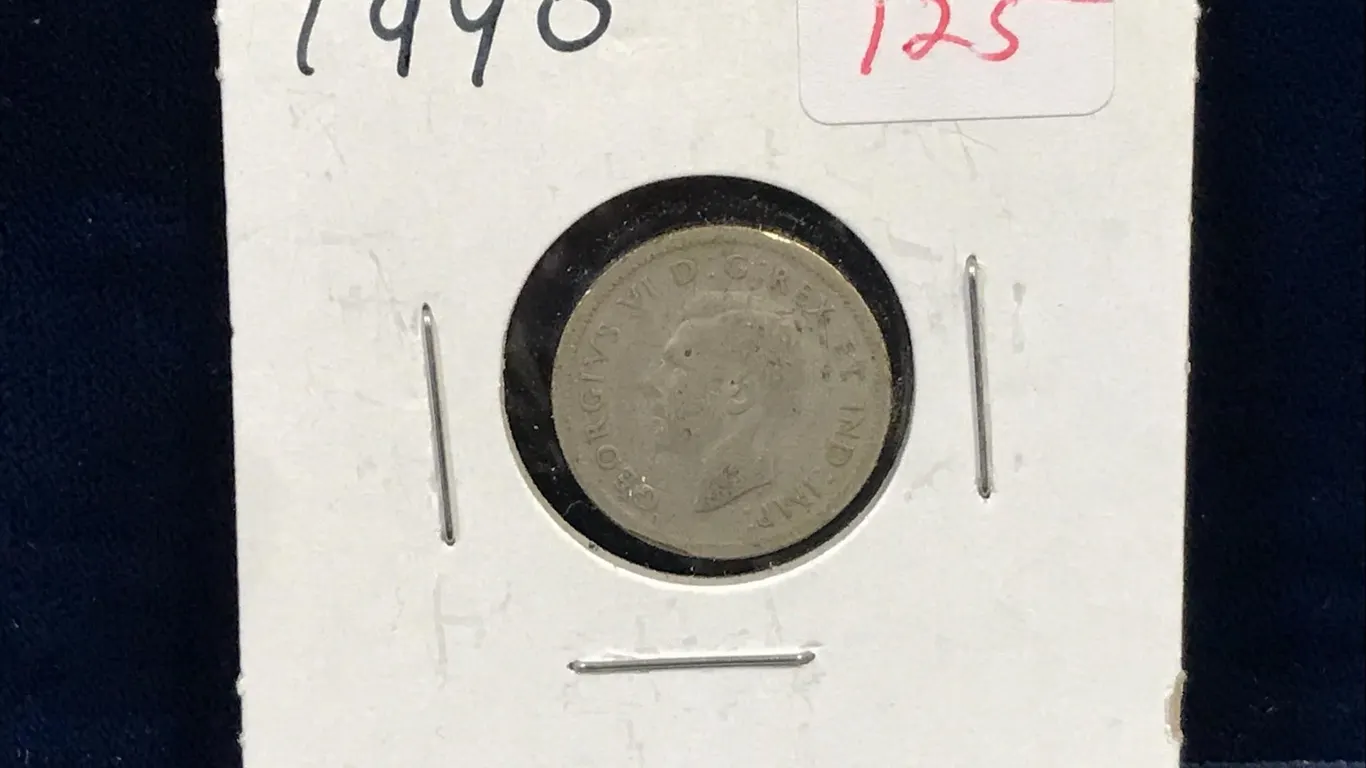 1940 Canadian Silver Ten Cent Piece