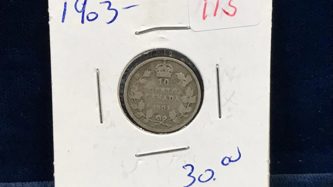 1903 Canadian Silver Ten Cent Piece