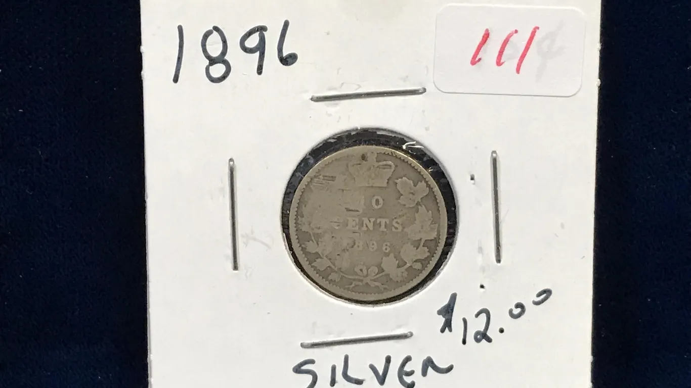 1896 Canadian Silver Ten Cent Piece