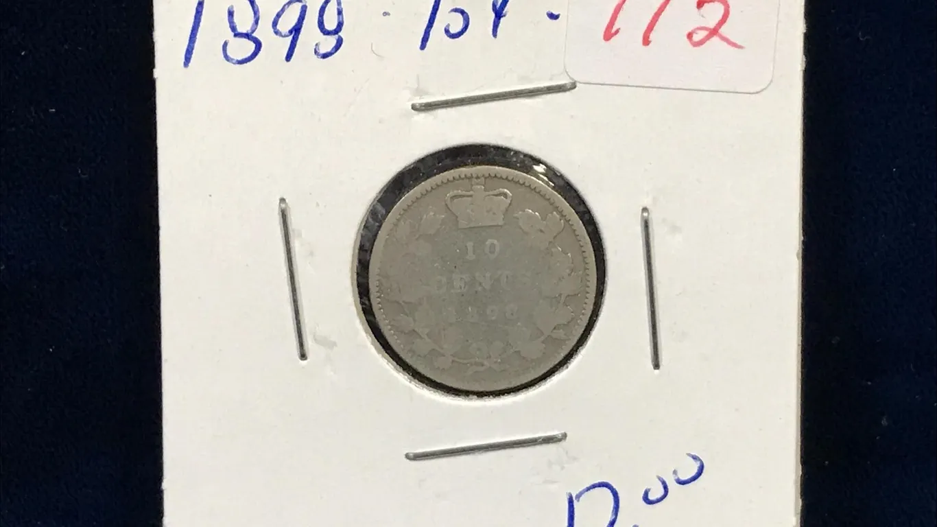 1898 Canadian Silver Ten Cent Piece