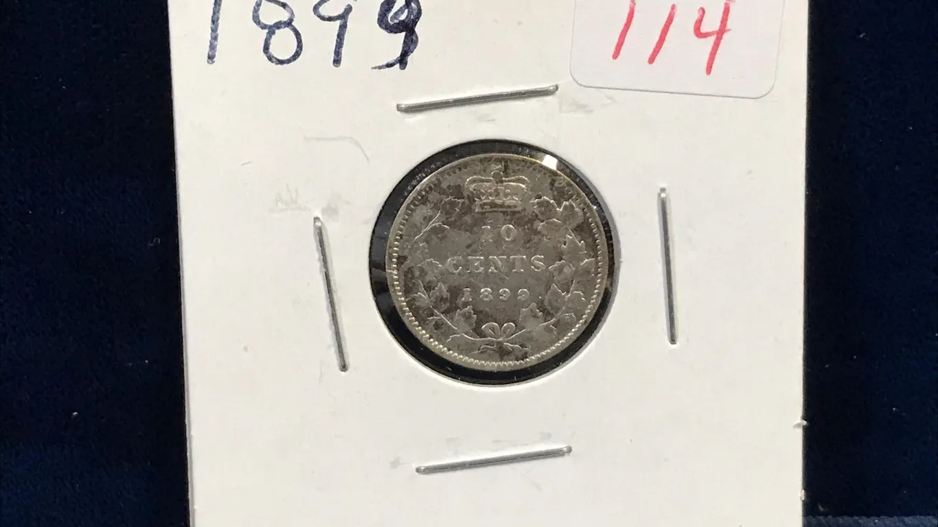 1899 Canadian Silver Ten Cent Piece