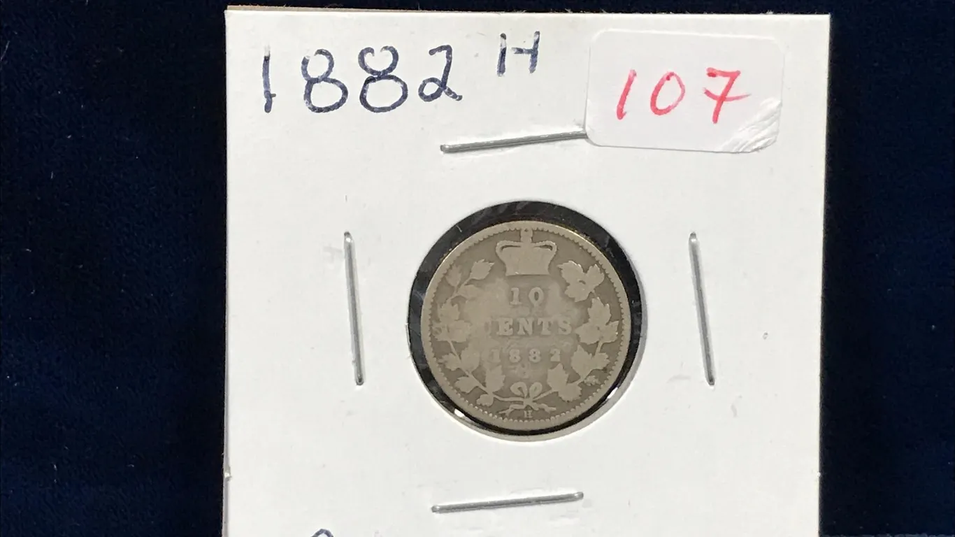 1882 H Canadian Silver Ten Cent Piece