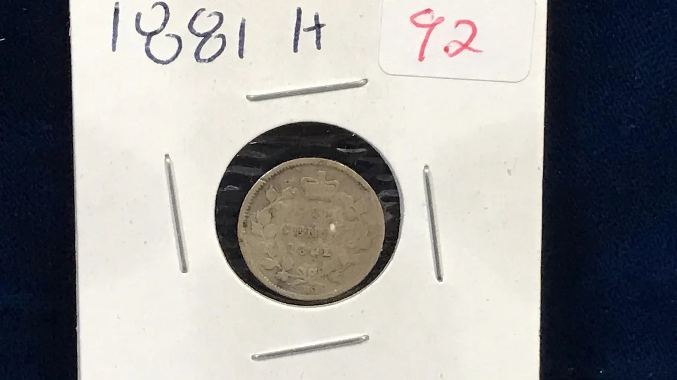 1881 H Canadian Silver 5 Cent Piece