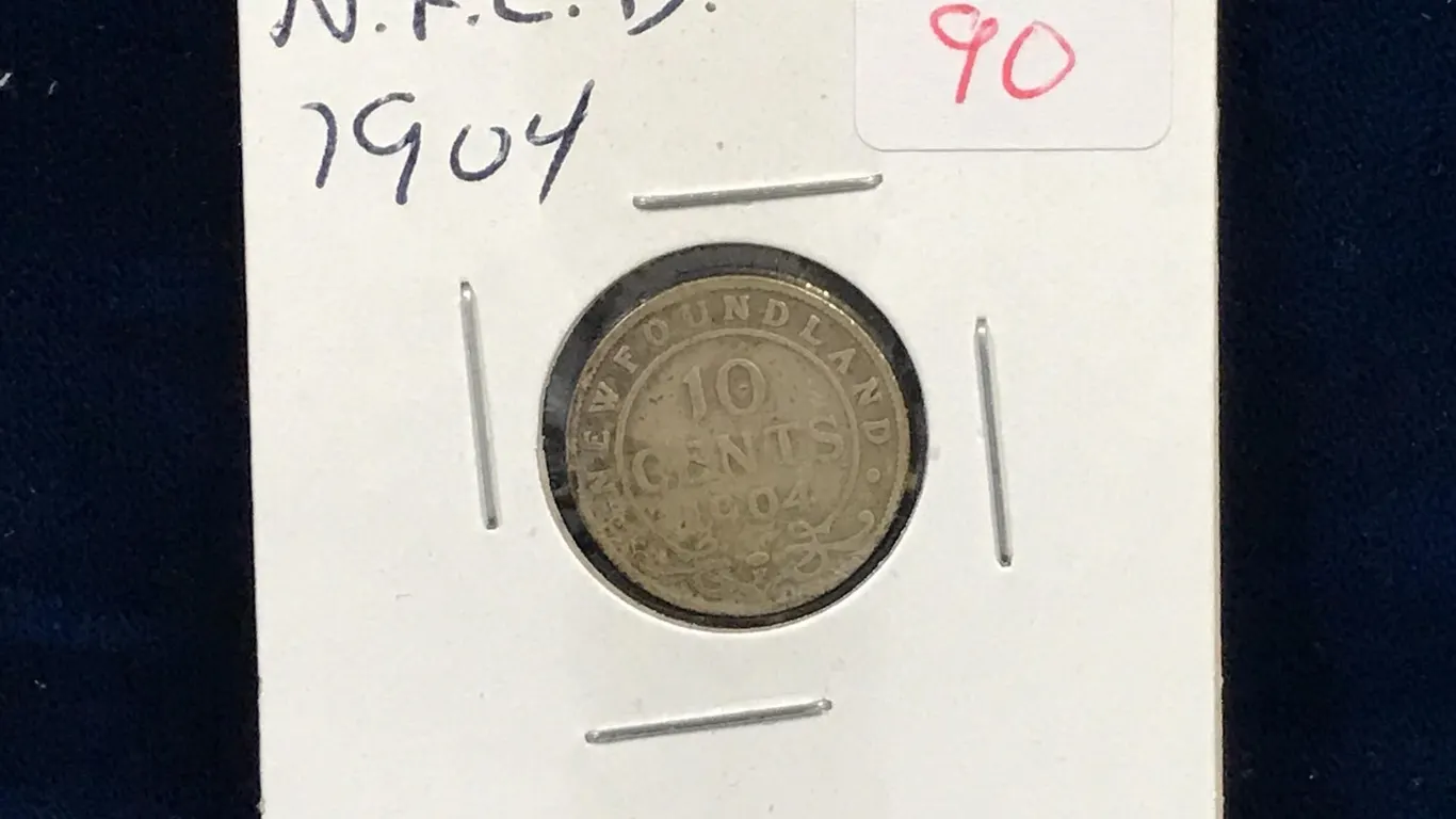 1904 NFLD Silver 10 Cent Piece