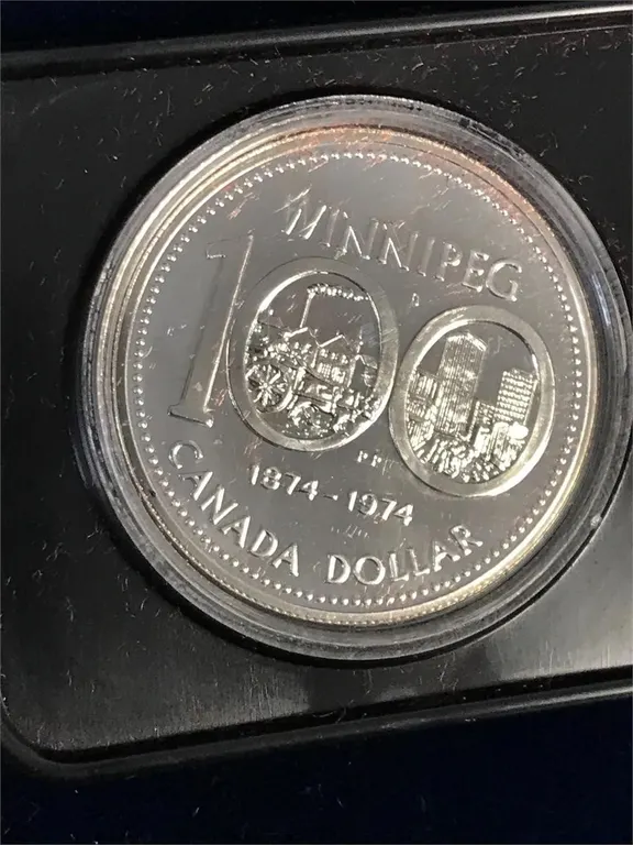 1974 Winnipeg Uncirculated Silver $1 Coin