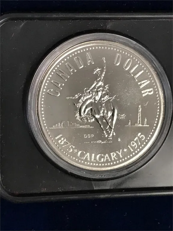 1975 Calgary Stampede Uncirculated Silver $1 Coin