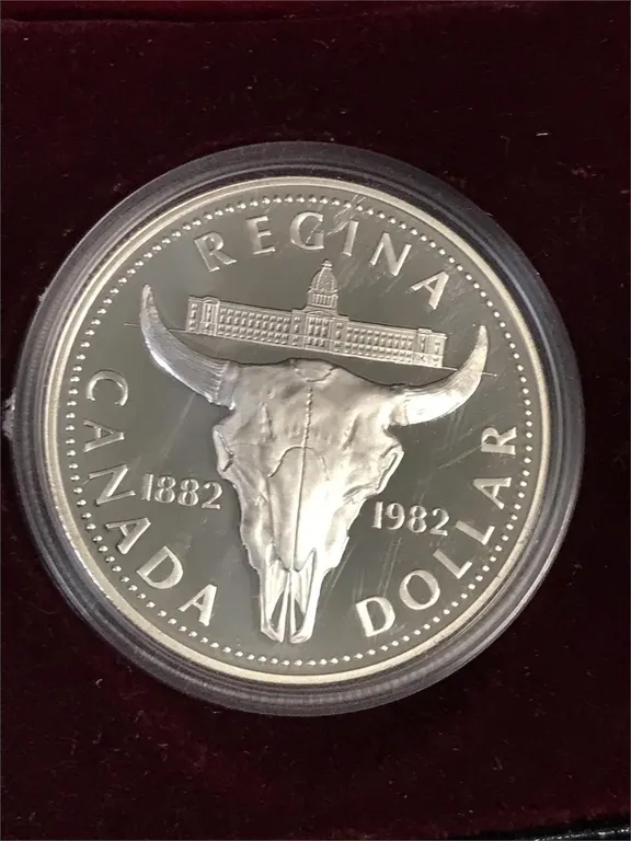 1982 Regina Uncirculated Silver $1 Coin
