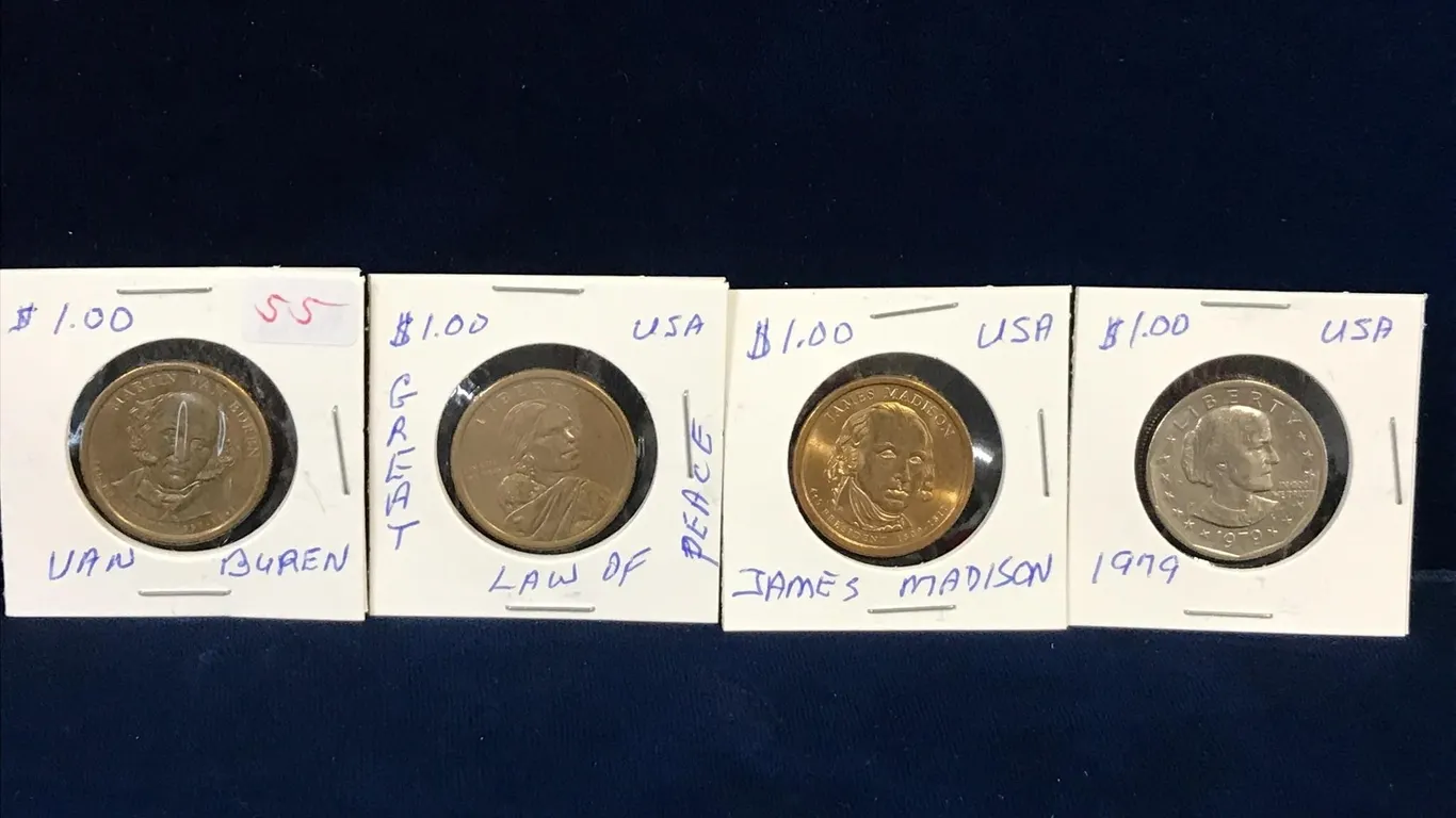 4 USA Dollar Coins