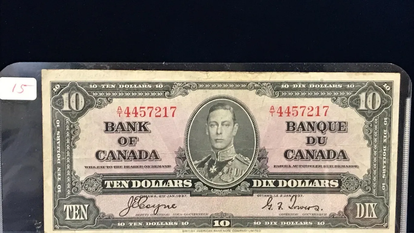 1937 Canadian $10 Bank Note