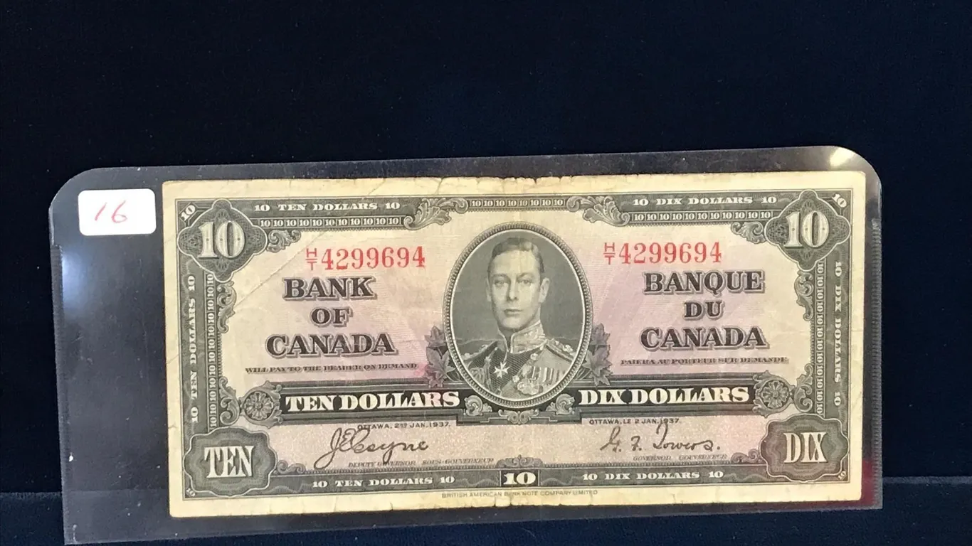 1937 Canadian $10 Bank Note