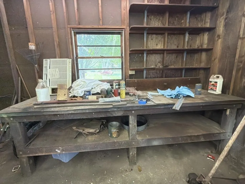 Heavy Work bench with contents