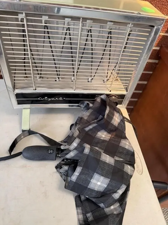 Umbrella and heater