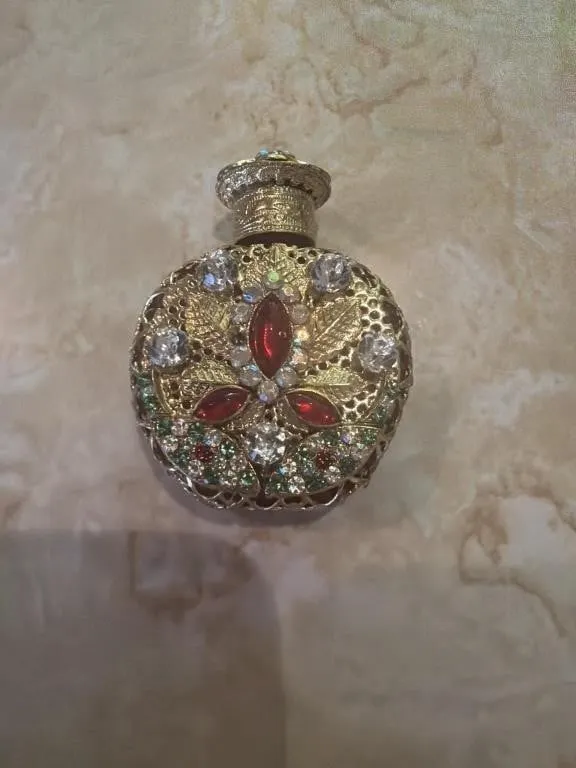 Empty vintage antique perfume bottle
