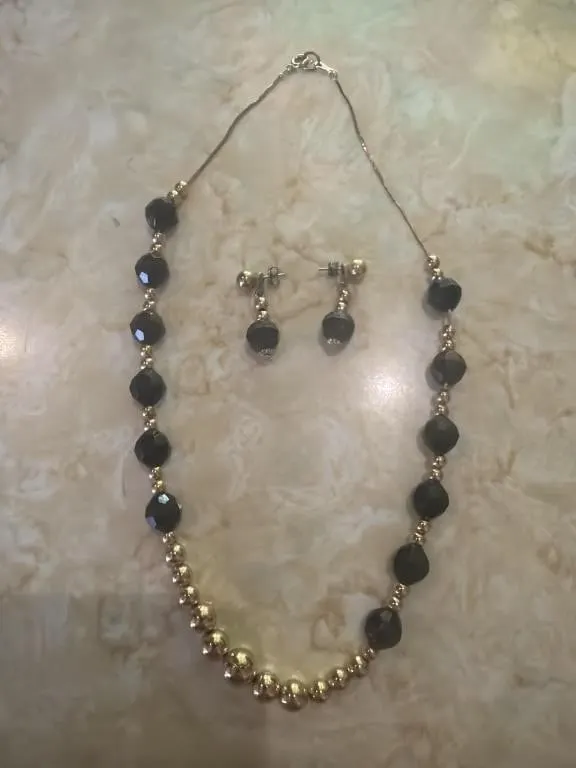 Vintage costume, jewelry, necklace, and earrings