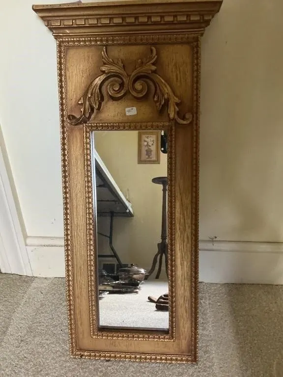 Antique Carved Wooden Mirror