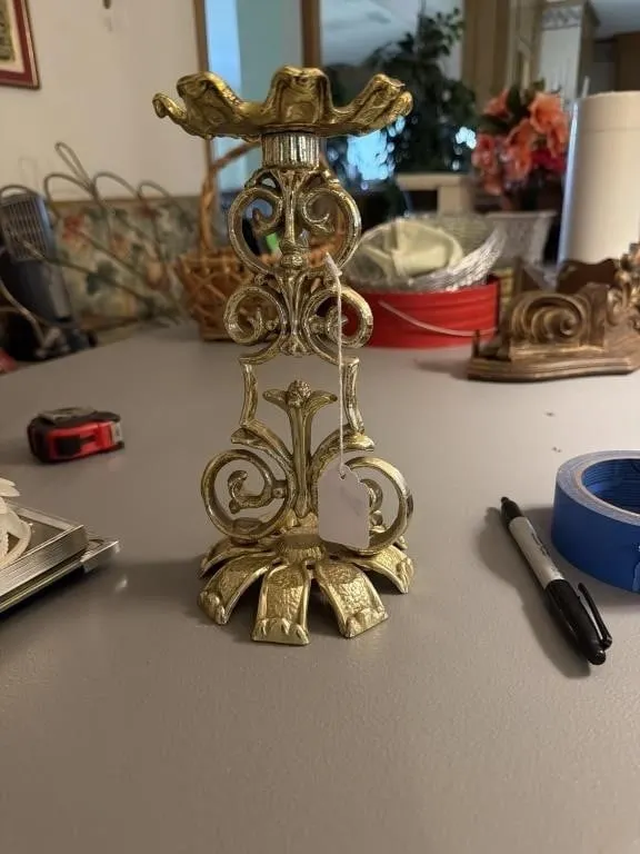 Vintage brass candle holder