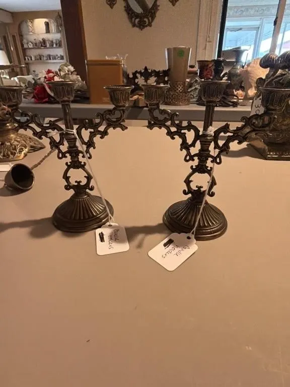 Brass candle holders