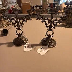 Brass candle holders