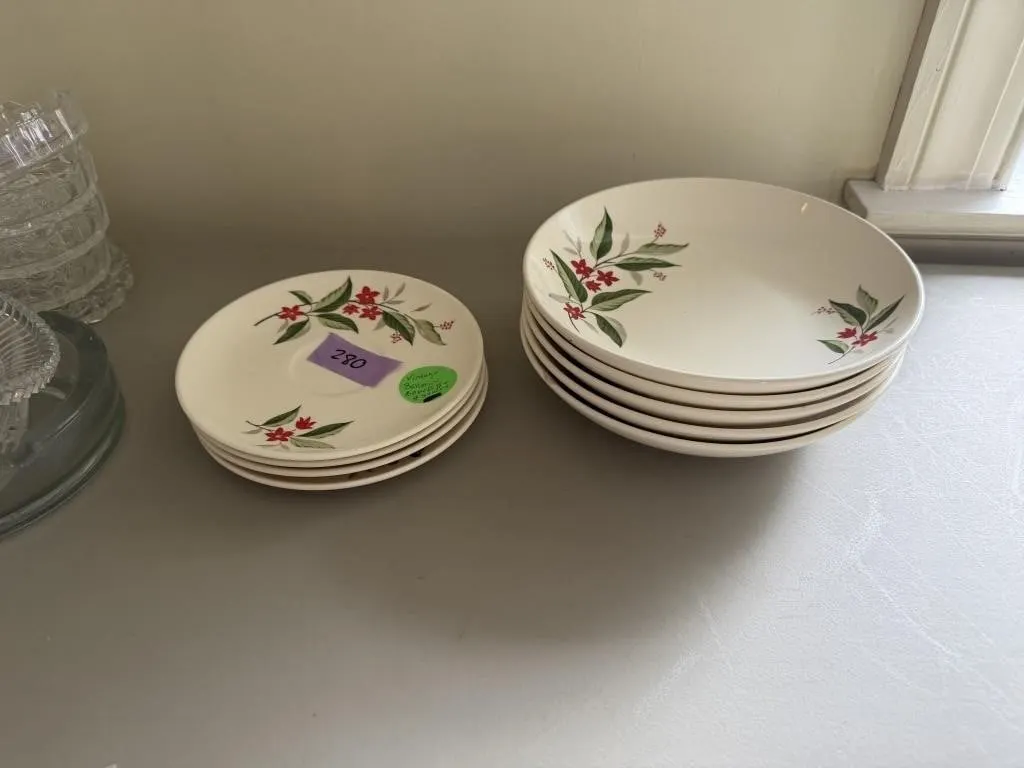 Vintage Ballerina 5 Bowls 4 Saucers