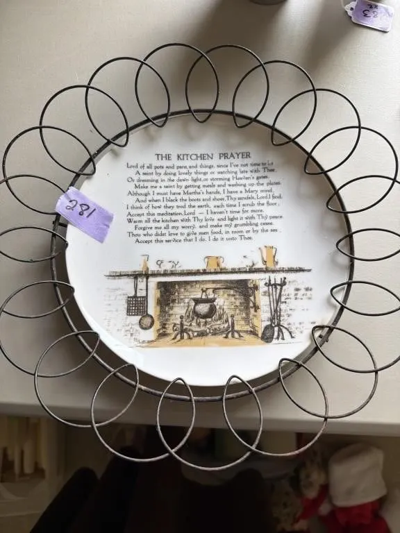 Decorative Wall Plate " The Kitchen Prayer"