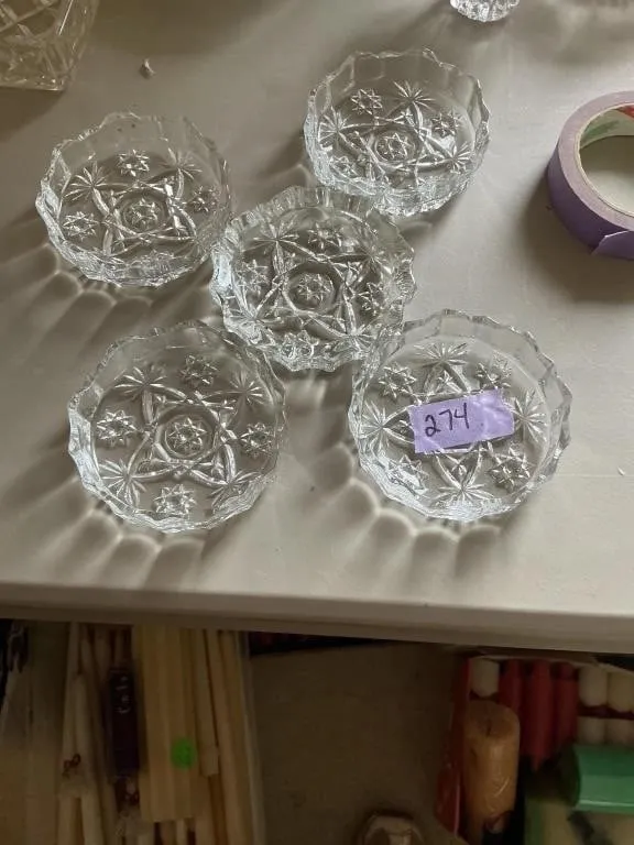 Anchor hocking Star of David ash trays